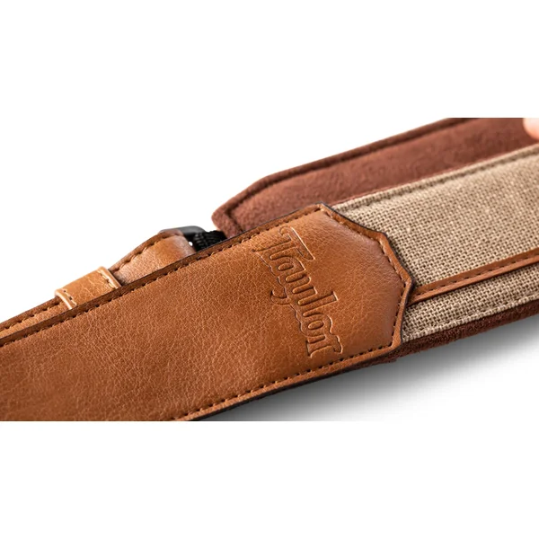 2.5-inc. Vegan Leather Guitar Strap 4203-25 - Tan