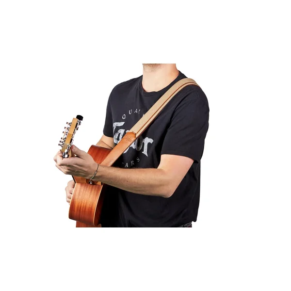 2.5-inc. Vegan Leather Guitar Strap 4203-25 - Tan