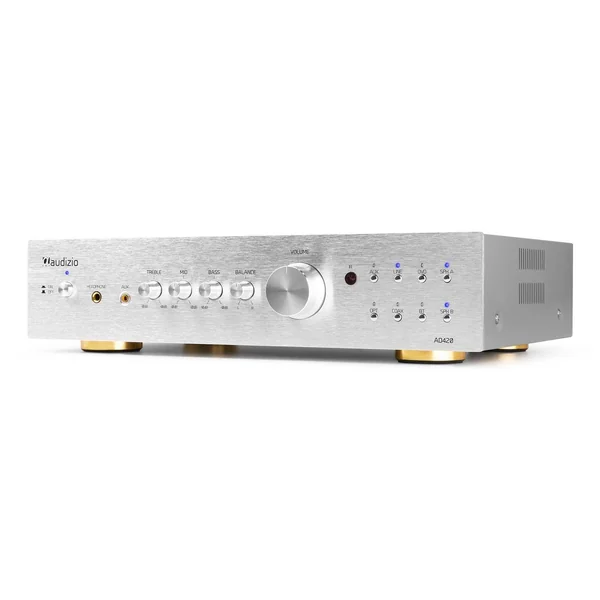 2nde Vie - Audizio AD420A Amplificateur Hi-Fi Bluetooth 400 Watts - Aluminium
