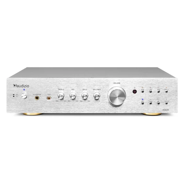 2nde Vie - Audizio AD420A Amplificateur Hi-Fi Bluetooth 400 Watts - Aluminium