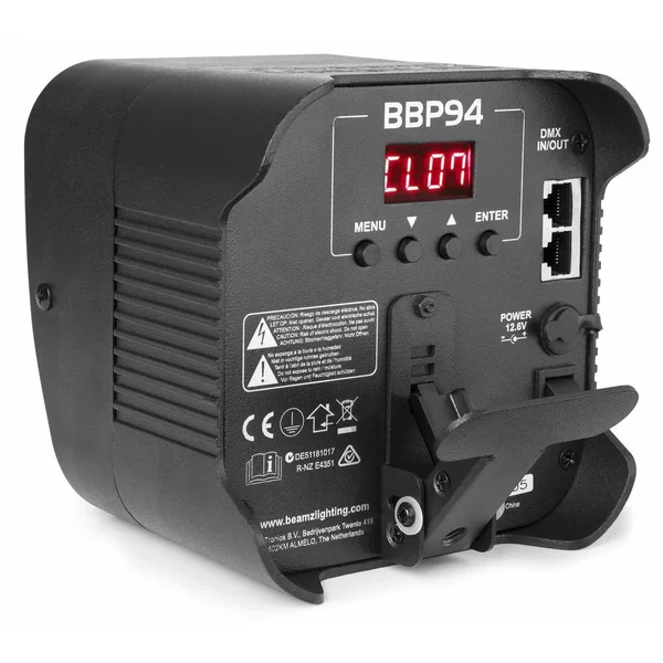 2nde Vie - BeamZ BBP94 - Projecteur PAR Uplight sur Batterie RGBAW-UV DMX - 40 Watts