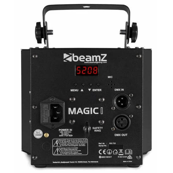 2nde Vie - BeamZ Magic1 - Derby Projecteur Stroboscope, 9x LEDs RGBAWP 3W, Mode DMX