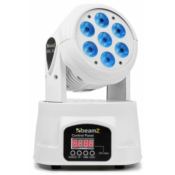 2nde Vie - BeamZ MHL74 - Mini Lyre Wash 7x LED RGBW 10W - Blanc