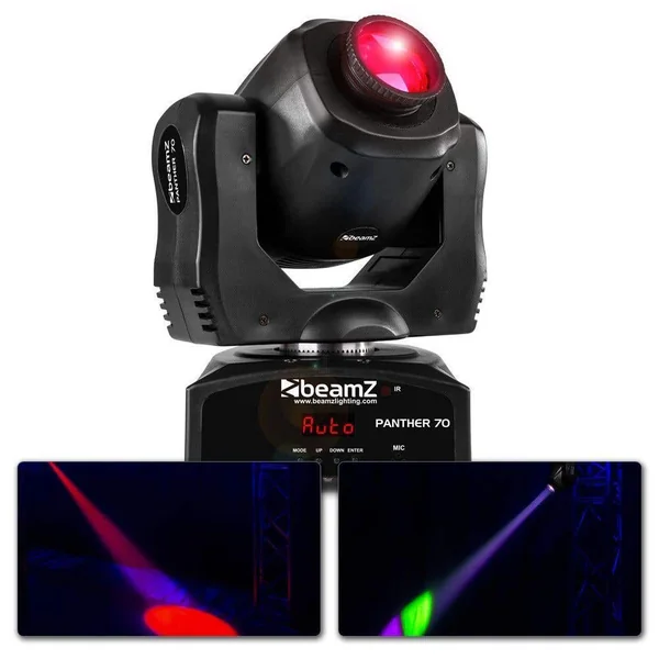 2nde Vie - BeamZ Panther 70 - Lyre Spot LED 70W, Mode DMX, Roue de 7x Gobos, 7 Couleurs