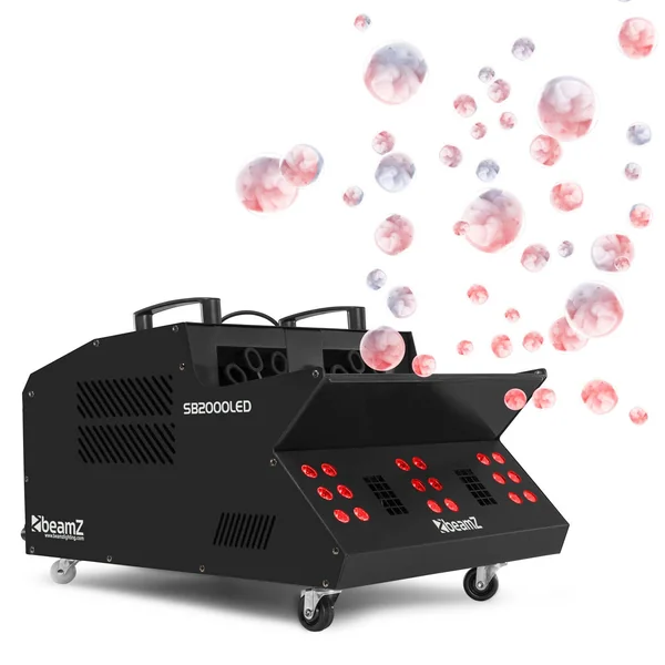 2nde Vie - BeamZ SB2000LED - Machine à fumée et à bulles, 2000W, 18x LED RGB, réservoir 1,35, mode DMX