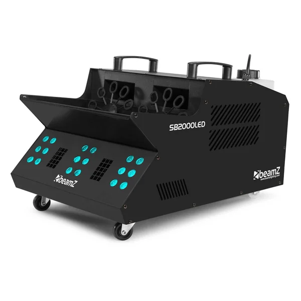 2nde Vie - BeamZ SB2000LED - Machine à fumée et à bulles, 2000W, 18x LED RGB, réservoir 1,35, mode DMX