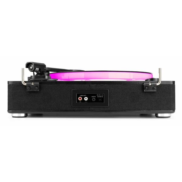 2nde Vie - Fenton RP162LED - Platine Vinyle Bluetooth In & Out - Plateau LEDs, Haut-Parleurs Intégrés - Noire