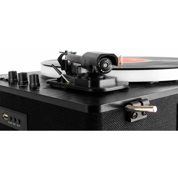 2nde Vie - Fenton RP162LED - Platine Vinyle Bluetooth In & Out - Plateau LEDs, Haut-Parleurs Intégrés - Noire