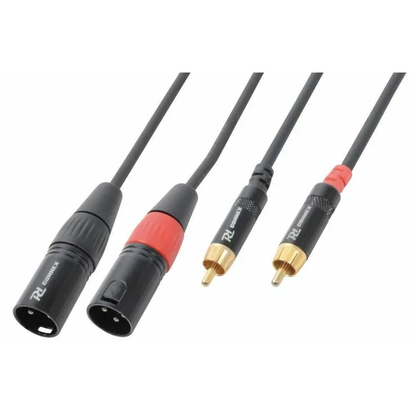 2nde Vie - PD Connex Câble Audio Cordon 2x XLR Mâle - 2x RCA Mâle - 6m
