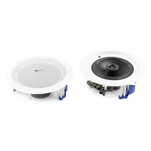 2nde Vie - Power Dynamics CSBT60 - 2 Haut-Parleurs de Plafond Bluetooth, 5,25", 120 Watts/8 Ohms, 60 Watts - Blanc