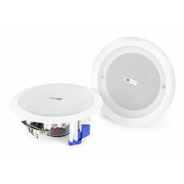 2nde Vie - Power Dynamics CSBT60 - 2 Haut-Parleurs de Plafond Bluetooth, 5,25", 120 Watts/8 Ohms, 60 Watts - Blanc