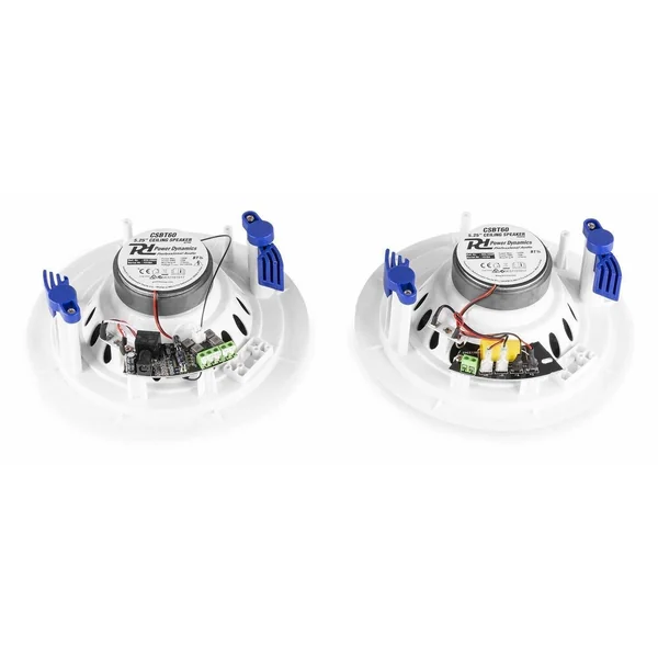 2nde Vie - Power Dynamics CSBT60 - 2 Haut-Parleurs de Plafond Bluetooth, 5,25", 120 Watts/8 Ohms, 60 Watts - Blanc