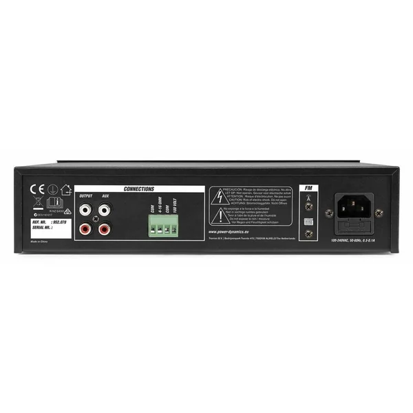 2nde Vie - Power Dynamics PDM45 - Amplificateur 100V 45W RMS, Bluetooth, MP3, USB, AUX, avec Télécommande