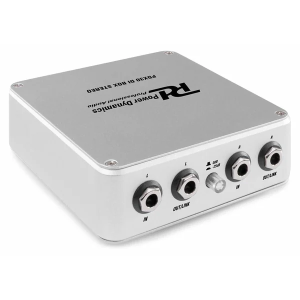 2nde Vie - Power Dynamics PDX30 - Boîtier DI stéréo, compatible batterie - Aluminium