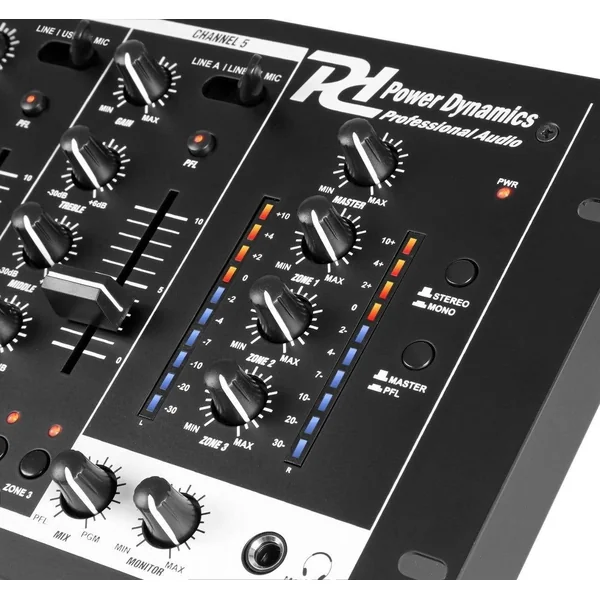 2nde Vie - Power Dynamics PDZM700 Table de Mixage USB 4 Zones 5 canaux