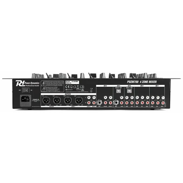 2nde Vie - Power Dynamics PDZM700 Table de Mixage USB 4 Zones 5 canaux