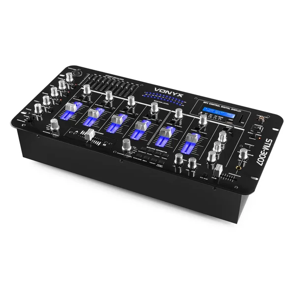 2nde Vie - SkyTec STM-3007 Table de Mixage 6 Canaux SD/USB/MP3/LED/Bluetooth 19"