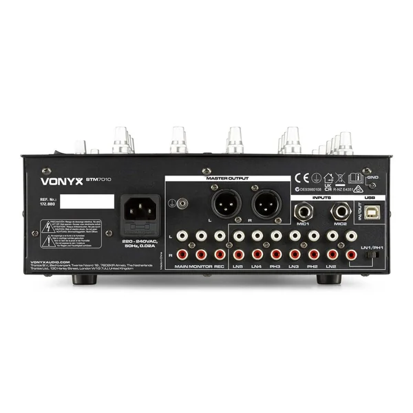 2nde Vie - SkyTec STM-7010 - Table de mixage DJ 4 canaux, USB, Jack 3,5, interrupteur Talkover