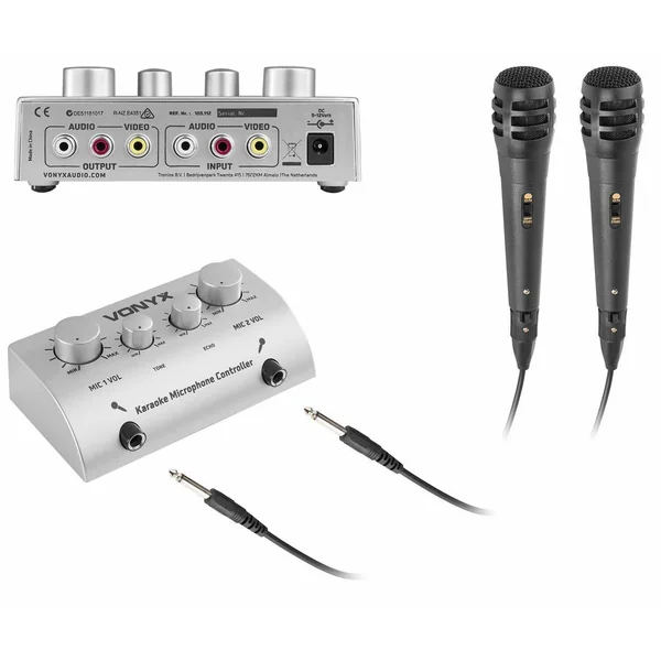 2nde Vie - Vonyx AV430 - Table de Mixage Écho Karaoké 2 Canaux avec 2 Microphones
