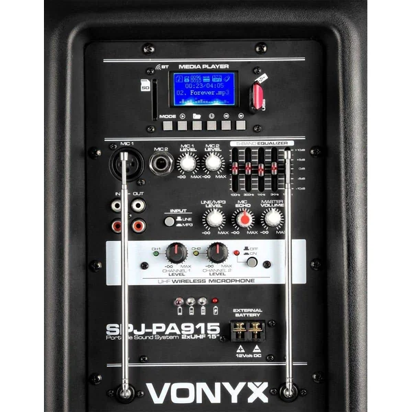 2nde Vie - Vonyx SPJ-PA915 Enceinte Sono Portable avec micros sans fil -