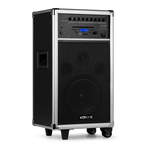 2nde Vie - Vonyx ST100 MK2 Système Sono Portable 8" Bluetooth/CD/MP3, Enceinte active 8"