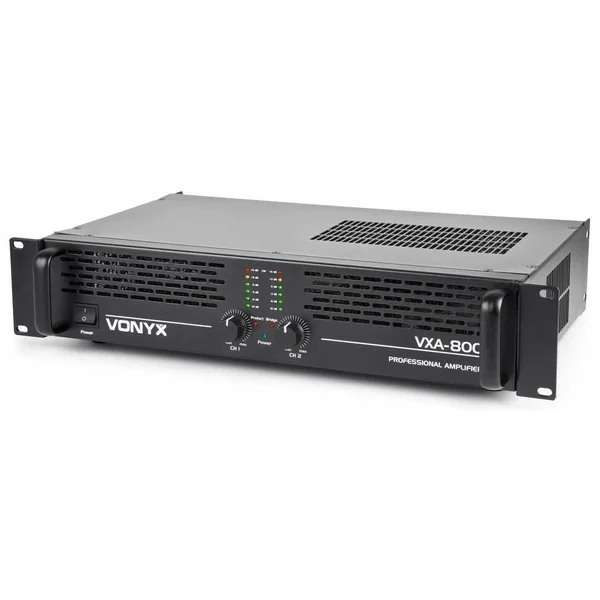 2nde Vie - Vonyx VXA-800 Amplificateur Professionnel, 2x 400 Watts, Connexion en Pont