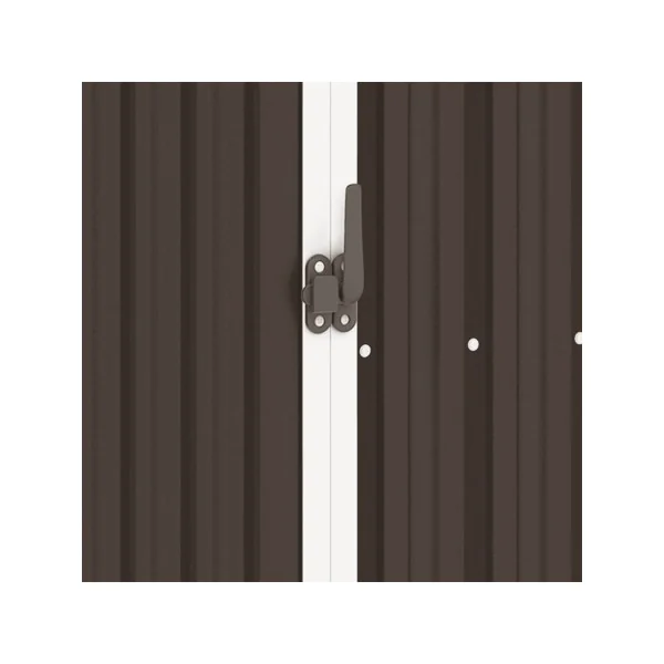 Abri bûches + abri de jardin brun Stockage métal bucher en métal rangement bois abri métal