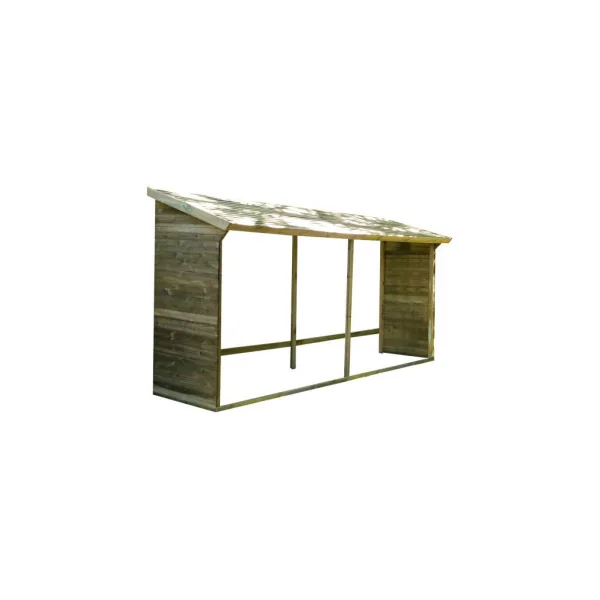 Abri bûches en pin Sylvestre 5,7m3 Stockage bois Bucher en bois Rangement bois Abri bois