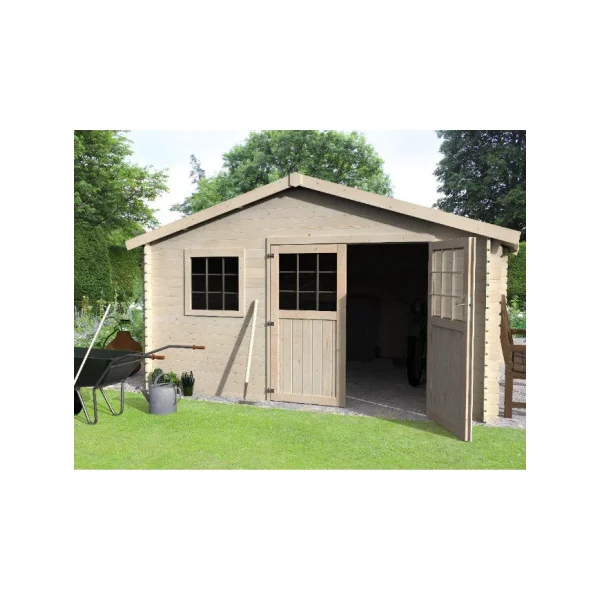 Abri de jardin 17,29m² sapin du nord 28mm Abri jardin bois rangement bois outillage de jardin Chalet bois