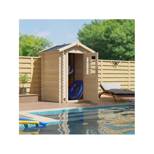 Abri de jardin 2,43m² en épicéa Madrier 19mm Abri jardin bois Chalet en bois Cabanon bois