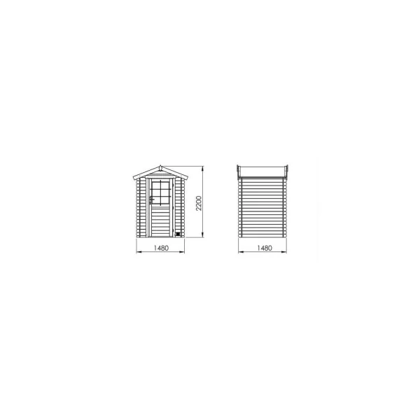 Abri de jardin 2,43m² en épicéa Madrier 19mm Abri jardin bois Chalet en bois Cabanon bois
