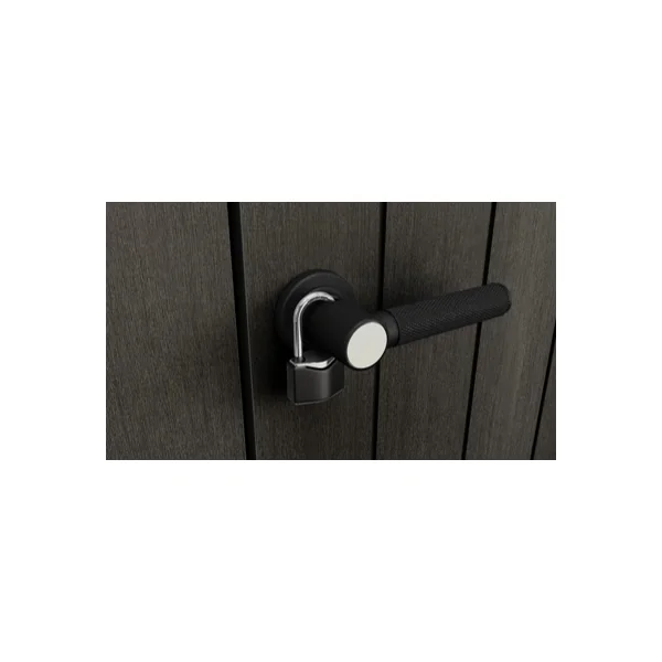 Abri de jardin 5m² en résine anthracite + plancher Abri jardin résine rangement bois outillage de jardin