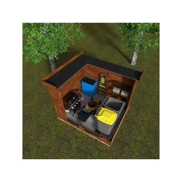 Abri de jardin 6,46m² Monopente sapin du nord 28mm Autoclave Abri jardin bois rangement bois Chalet bois