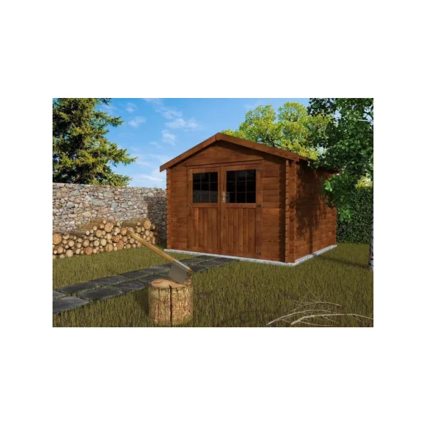 Abri de jardin 9,57m² sapin du nord 34mm Autoclave Abri jardin bois Rangement bois Chalet en bois