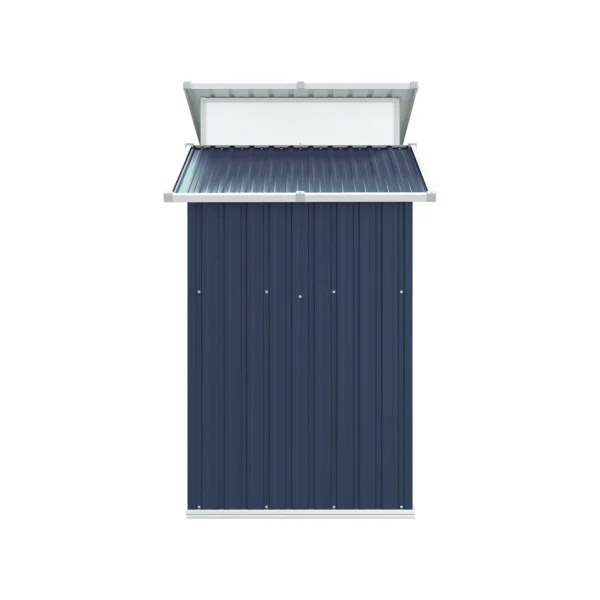 Abri de jardin Anthracite avec Auvent 3,51m² Abri jardin Métallique Rangement Bois Outillage de Jardin