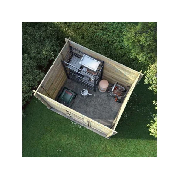 Abri de jardin bois massif d'épicéa autoclave 5,32m² en madrier Abri en bois Stockage extérieur