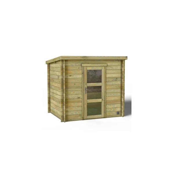 Abri de jardin bois massif d'épicéa autoclave 5,32m² en madrier Abri en bois Stockage extérieur