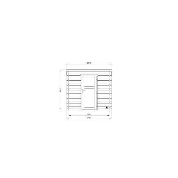 Abri de jardin bois massif d'épicéa autoclave 5,32m² en madrier Abri en bois Stockage extérieur