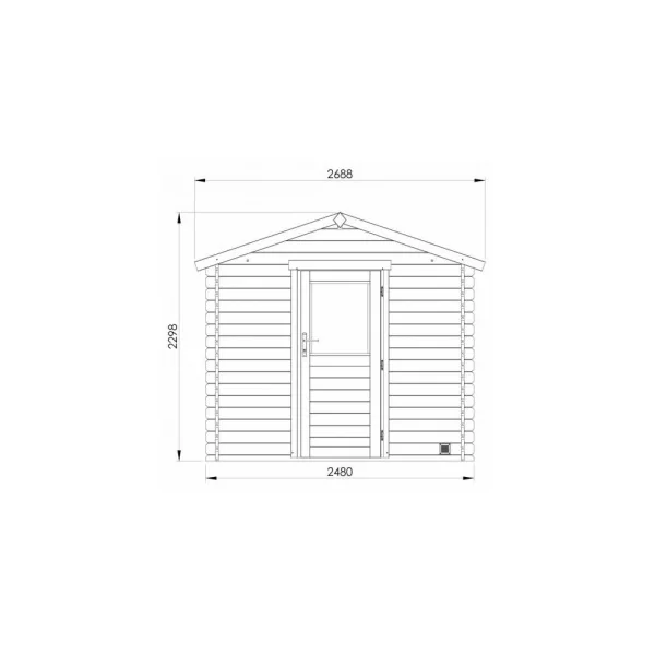 Abri de jardin bois massif d'épicéa Brun autoclave 4,15m² en madrier Abri en bois Stockage extérieur