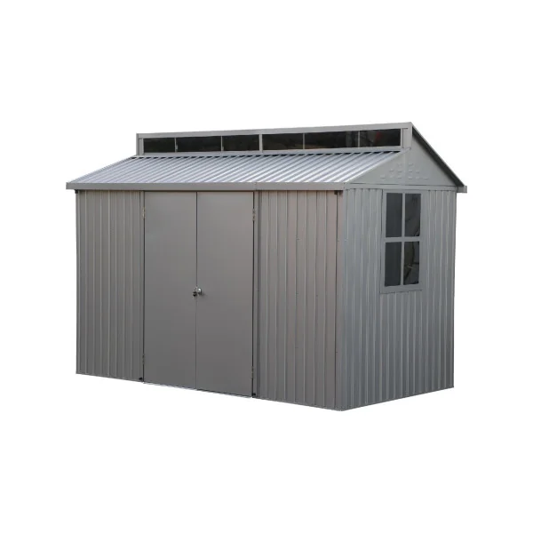 Abri de Jardin en ALUMINIUM 5,36m² + kit ancrage Abri ALU Stockage bois Outillage