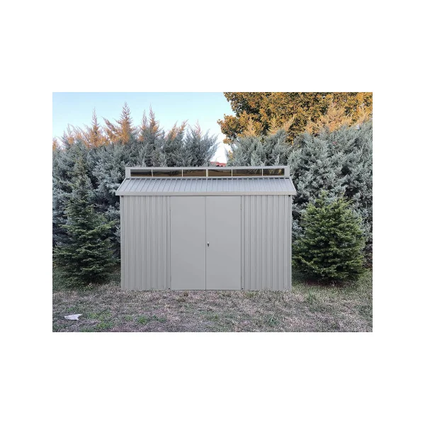 Abri de Jardin en ALUMINIUM 7,24m² + kit ancrage Abri ALU Stockage bois Outillage