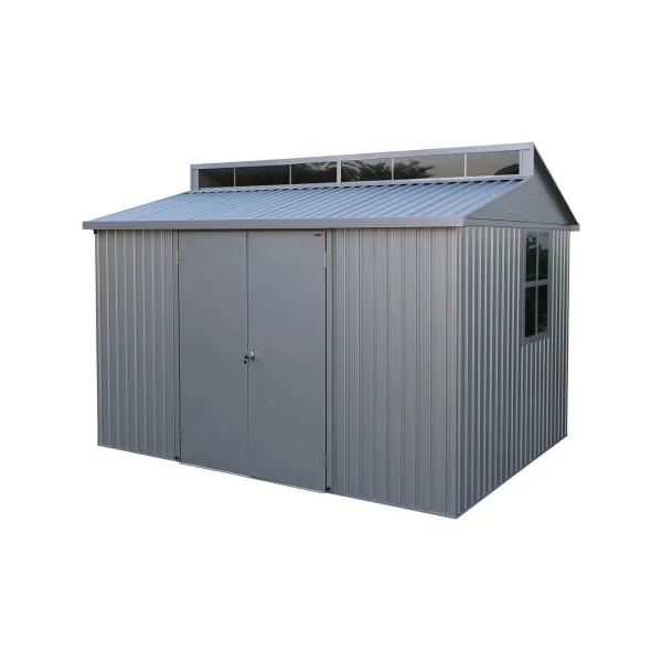 Abri de Jardin en ALUMINIUM 7,24m² + kit ancrage Abri ALU Stockage bois Outillage