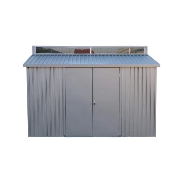 Abri de Jardin en ALUMINIUM 7,24m² + kit ancrage Abri ALU Stockage bois Outillage