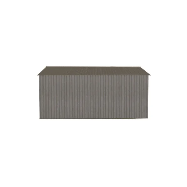 Abri de jardin en métal 13,51m² imitation bois + kit ancrage Abri jardin métallique rangement bois