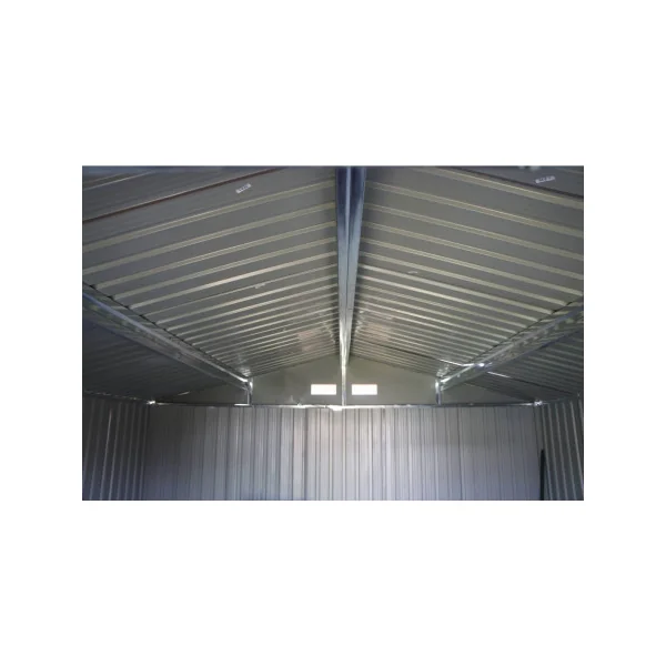 Abri de jardin en métal 13,51m² imitation bois + kit ancrage Abri jardin métallique rangement bois