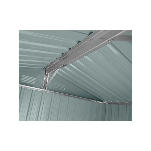 Abri de jardin en métal anthracite 4,10m² Abri de stockage en fer galvanisé abri jardin métallique