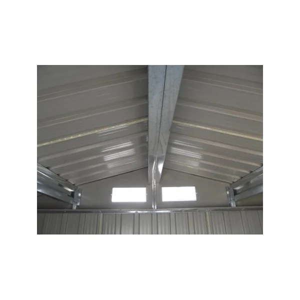 Abri de jardin en métal anthracite 5,29m² + kit ancrage Abri jardin métallique rangement bois outillage de jardin
