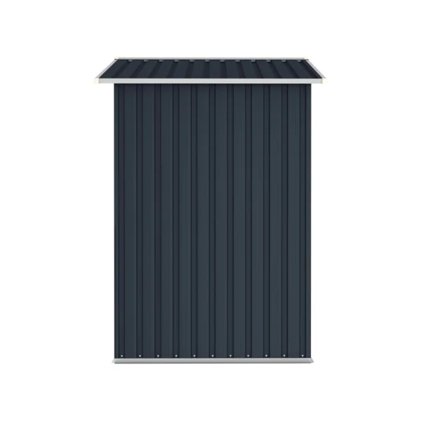 Abri de Jardin en Métal Galvanisé 2,64 m² Anthracite Abri Métallique Stockage Bois Outillage