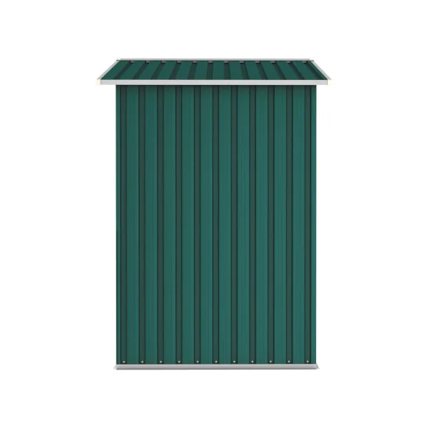 Abri de Jardin en Métal Galvanisé 2,64 m² Vert Abri Métallique Stockage Bois Outillage