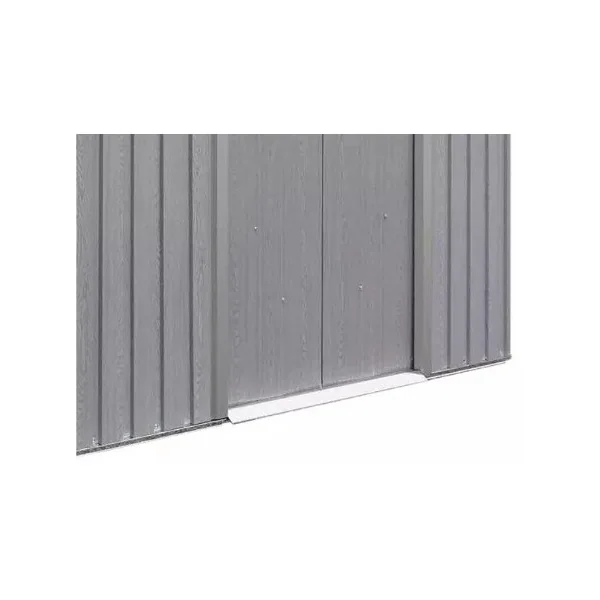Abri de jardin en métal imitation bois avec bucher 5,3m² + kit ancrage Abri jardin métallique rangement bois